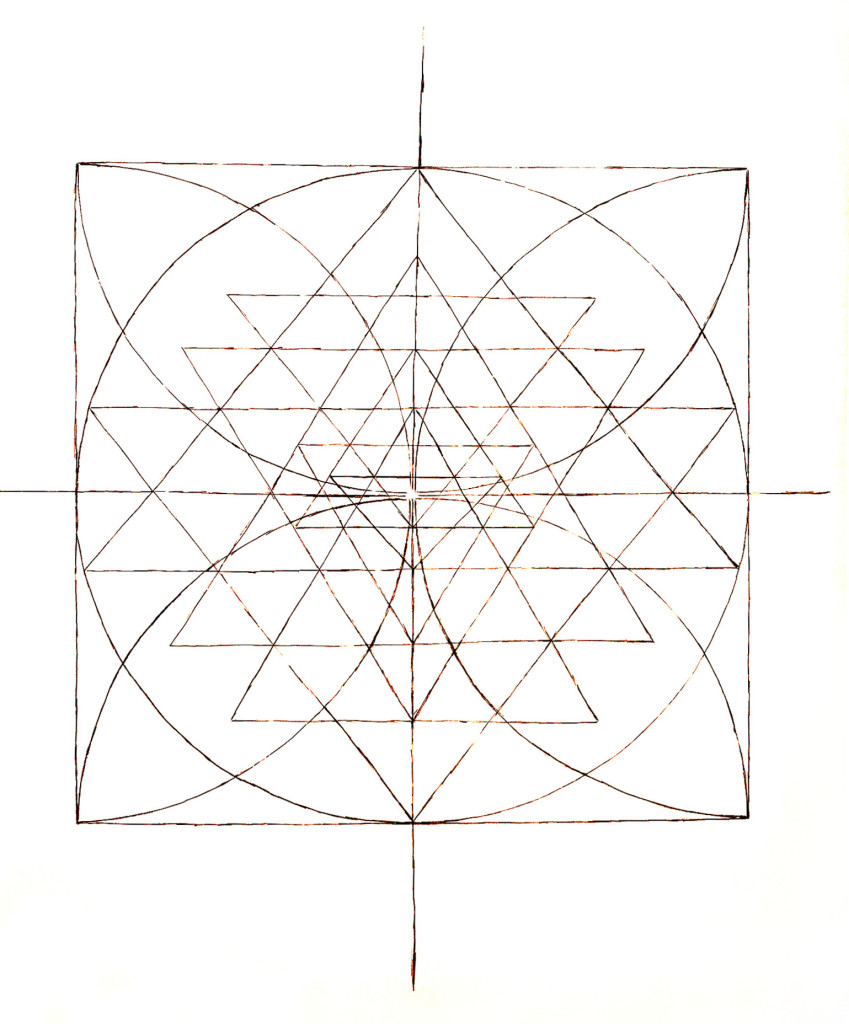 Как рисовать шри янтру
